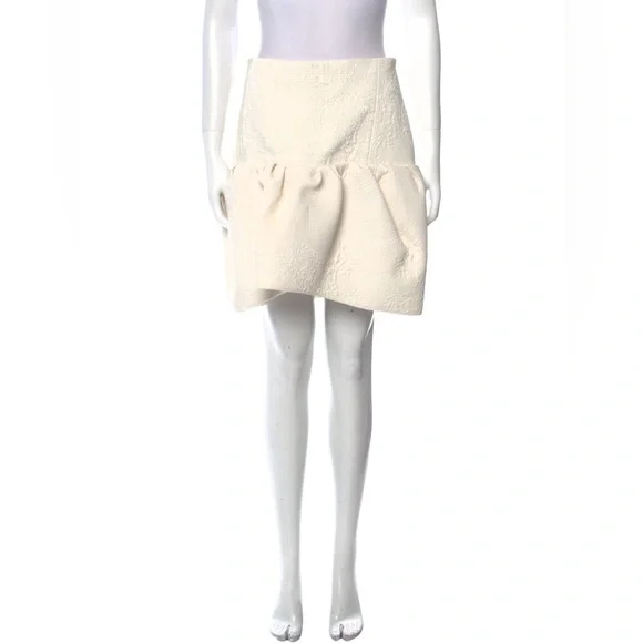 Chloe Pansy Jacquard Peplum Mini Skirt - Picture 1 of 7